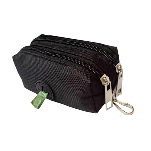 SUIOPPYUW Tragbare Tasche für einfaches PocketDispenser Abfallzubehör, Taschen, PocketDispenser Abfallreißverschluss, Haustier, PocketDispenser Hund, Schwarz von SUIOPPYUW