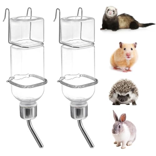 2 PCS Pet Bottle for Hanging 350ml Pet Automatic Water Dispenser for Small Animals von SUJAHHUJIQ