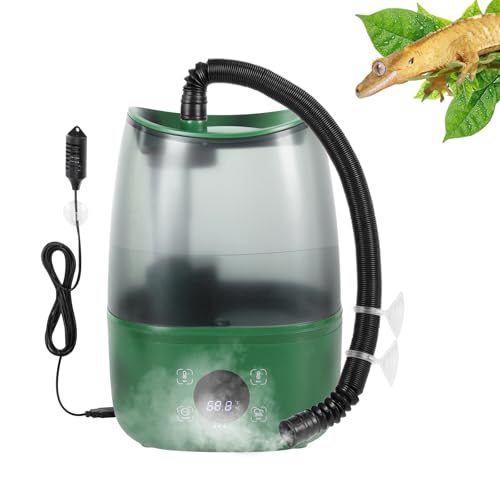 SUKEOPET Reptilie Luftbefeuchter, 4L Groß Reptile Humidifier Fogger mit Feuchteregelung, Fogger Terrarium mit Verlängertem Schlauch für Reptilien Amphibien Herps Vivarium von SUKEOPET