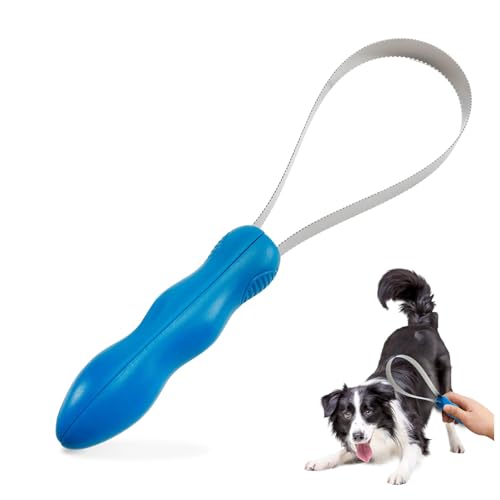 SULIVES Tierhaarentferner, Hund für Shedding Remover, Doppelseitige Shedding Klinge mit Edelstahl, Enthaarungswerkzeug für alle Hunde, Soft Touch Grip Griff (Blau) von SULIVES