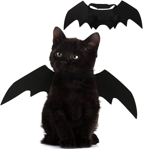 SULOLI Halloween-Tiere, Fledermaus für Hunde und Katzen, Fledermausflügel für Haustiere, Halloween-Dekoration von SULOLI