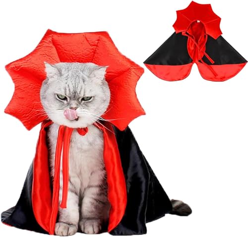 SULOLI Kostüm für Hunde, Katzen, Halloween, Vampir für Haustiere, Halloween, Kostüm für Katze und Hund, für Halloween, Cosplay, Karneval von SULOLI