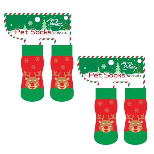 SUMMITDRAGON 2pair Weihnachtshundsocken Antiskid Soft Dog Socken Komfortable Hündchen Socken Für Urlaubsfeierlichkeiten Feste Hundeschuhschuhe SUMMITDRAGON 2pair Weihnachtshundsocken Antiskid Soft Dog Socken Komfortable Hündchen Socken Für Urlaubsfeierlichkeiten Feste Hundeschuhschuhe von SUMMITDRAGON