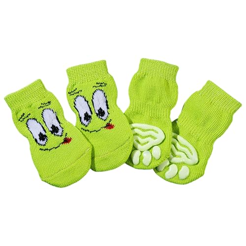 SUMMITDRAGON 4pcs Winter Haustierhund Socken Weich Bequeme Haustier Socken Hochelastizitäten Socken Fashion Pet Accessoires von SUMMITDRAGON