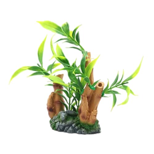 SUMMITDRAGON Wie Gelbe Bambus Pflanze Aquarien Ornament Harzdekoration Für Home Office Nutzung Fishtanks Landschaft Display von SUMMITDRAGON