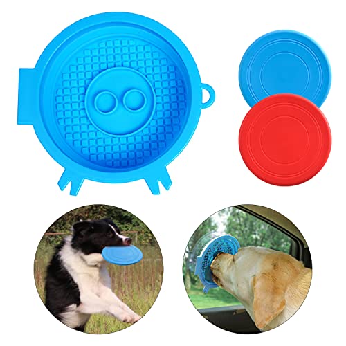 SUNERIC 2 Stück Hunde-Fliegerscheiben für draußen, interaktives Spielzeug für mittelgroße und große Hunde und Welpen, weich und langlebig, Hundespielzeug zum Apportieren von SUNERIC