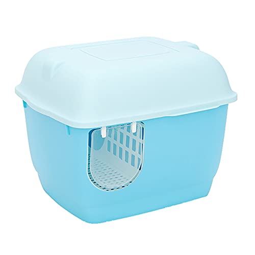 Katzentoilette Vollständig eingeschlossene Katze Wurf Box Lange Passschritte Niedrig Eintrag Wurf Box 10L Große Kapazität Trockene und Nassabscheidung Clamshell Design for Katzen Feuerzeug als 10kg Ka von SUNESA