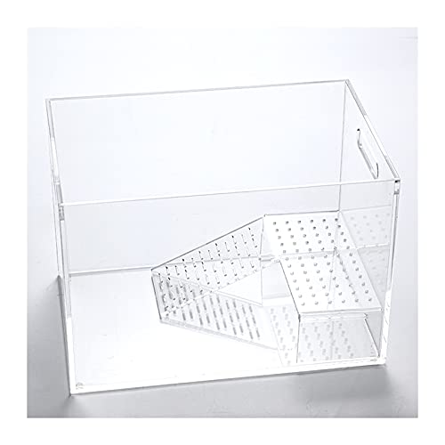 Reptilienzuchtbox Turtle-Tank-Turtle-Tank mit Balkon mit hohem transparentem Home Schreibtisch-Fischtank Plexiglas Schildkrötenbecken-Aquarium (Size : Medium) von SUNESA