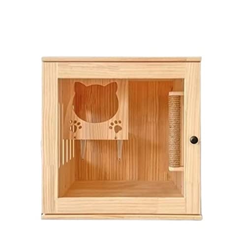 SUNESA Katzenvilla Cat Villa Platte Seite transparent Luxus Katzenhaus Katzen Brutkäfig Katzenausstellungsschrank Katzenbett Cat Haustier Schrank Katzenraum Katzenhaus von SUNESA