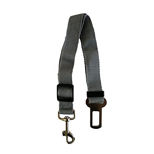 Zugseil für Haustiere Haustier Hund Katze Auto Sicherheitsgurt for Zubehör Waren Tiere Einstellbare Kabelbaum Blei Leine Kleine mittlere Reisen Clip Hundeleine für Welpen (Color : Grigio) von SUNESA