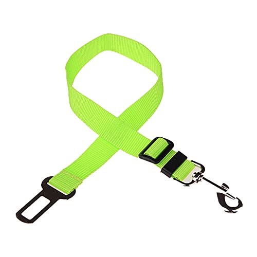 Zugseil für Haustiere Haustier Hund Katze Auto Sicherheitsgurt for Zubehör Waren Tiere Einstellbare Kabelbaum Blei Leine Kleine mittlere Reisen Clip Hundeleine für Welpen (Color : Groen) von SUNESA