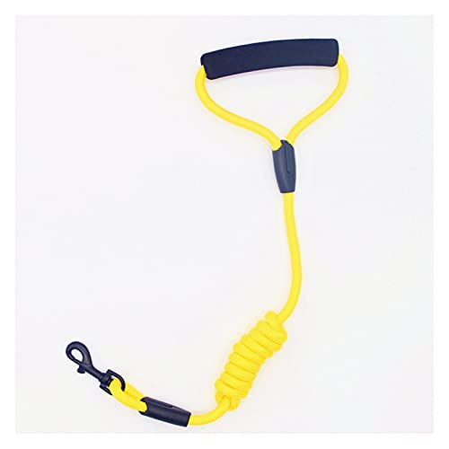 Zugseil für Haustiere Hundeleine Kragensitzgürtel personalisierte laufende Katze Haustiere Leinen Seil Nylon Harness Kabelbaum for Chihuahua 7 Farben 4 Größen Hundeleine für Welpen (Color : Geel, SI von SUNESA