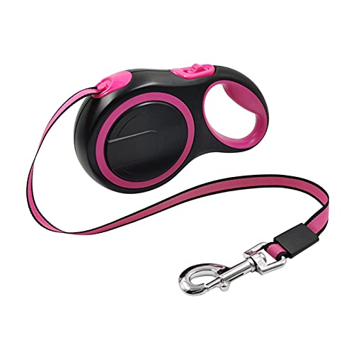 Zugseil für Haustiere Leine einziehbares langes Zubehör for große Hunde Pet Blei Automatisches Kettengurt, der großes Wanderungsseil verläuft Hundeleine für Welpen (Color : Roze, Size : 3m 15kg) von SUNESA