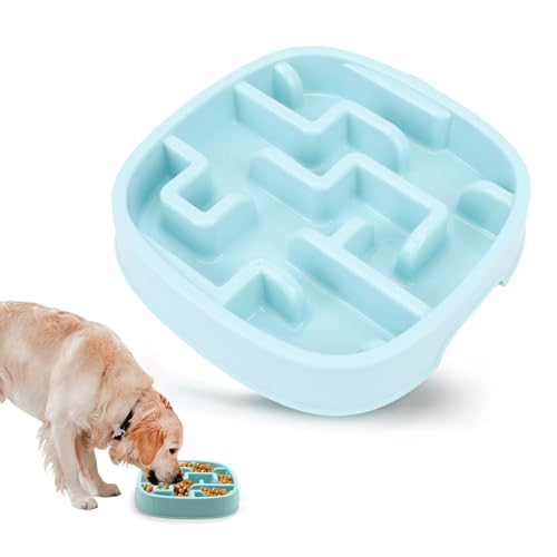 Slow Feeder-Hundenapf Slow Feeder-Napf Langsamer Fressnapf für Hunde und Katzen Aller Rassen und Größen Quadratischer PP-Napf Zum Langsamen Fressen, Entwickelt für Gesündere und von SUNFECILI