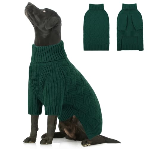 SUNFURA Hundepullover für große Hunde, XL-Hundepullover für den Winter, extragroßer Hundepullover für Hunde, Mädchen, Jungen, Haustier-Strickwaren, Herbst-Sweatshirt für Pitbull, Labrador Retriever, von SUNFURA