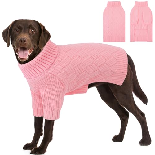 SUNFURA Hundepullover für große Hunde, XL-Hundepullover für den Winter, extragroßer Hundepullover für Hunde, Mädchen, Jungen, Haustier-Strickwaren, Herbst-Sweatshirt für Pitbull, Labrador Retriever, von SUNFURA