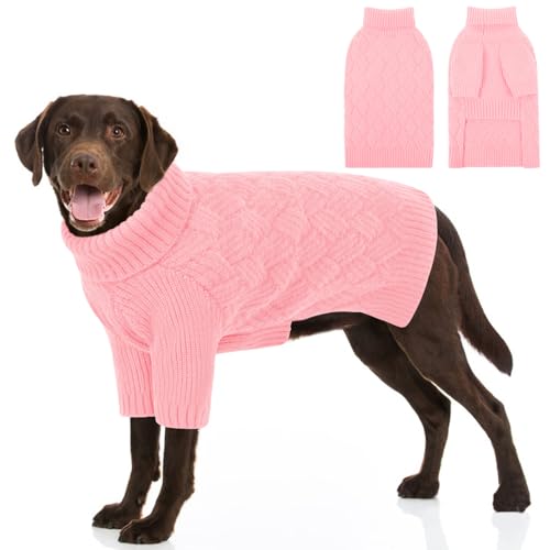 SUNFURA Hundepullover für große Hunde, XL-Hundepullover für den Winter, extragroßer Hundepullover für Hunde, Mädchen, Jungen, Haustier-Strickwaren, Herbst-Sweatshirt für Pitbull, Labrador Retriever, von SUNFURA