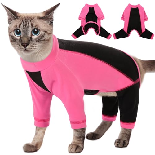 SUNFURA Sticky Hair Katzenpullover, Sphynx, haarloser Katzen-Pyjama nur für Katzen, 4-Bein-Fleecepullover für Katzen, extra kleine Hunde, warmer Kätzchen-Kleidung, Pullover verhindert Haarausfall, von SUNFURA