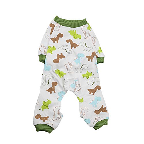 Cartoon-Hunde-Pyjama, Katzen-Overall | Niedliche Baumwoll-Haustierbekleidung | Bequemes Kleines Welpenkostüm für zu Hause (L) von SUNGOOYUE