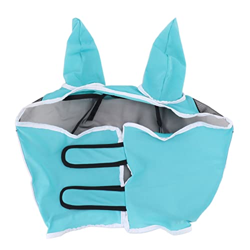 Fliegenmaske für Pferde, Atmungsaktiv, Elastisch, Schutz, Pferde-Gesichtsmaske mit Ohren, Pferdezubehör (S) von SUNGOOYUE