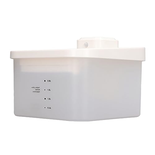 SUNGOOYUE Kabelloser Haustier-Wasserspender, Kunststoff, Besonders Leise, Intelligente UV-Reinigung, Automatischer Sensorischer Haustier-Wasserbrunnen, Weiße Automatische Futterspender, von SUNGOOYUE