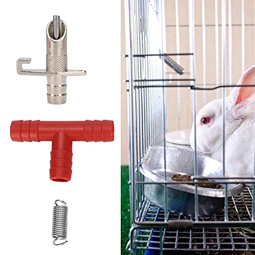 Kaninchen Automatischer Wassertrinker Feeder Nippel Trinkbrunnen 100PCS Haustier Tierbedarf für Käfig (Verchromter Kaninchen-Trinkbrunnen) von SUNGOOYUE