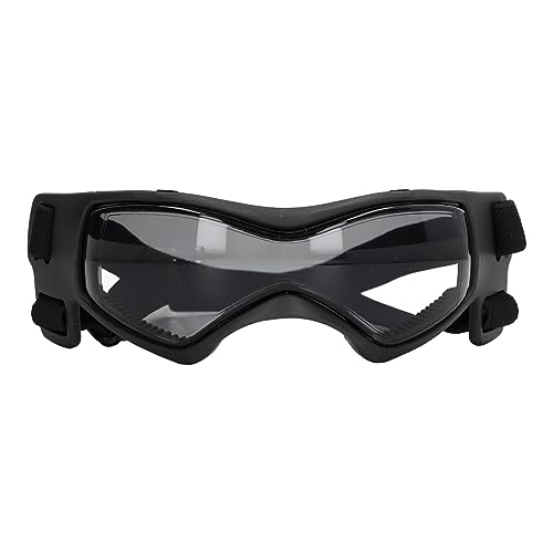 Riemen-Hundebrille mit UV-Schutz, Weicher Rahmen, wasserdichte Anti-Beschlag-Haustier-Sonnenbrille für Spaziergänge, Radfahren, Partys (Black) von SUNGOOYUE