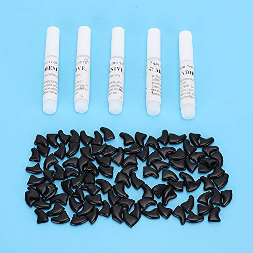 SUNGOOYUE 100PCS Weiche Haustier Katze Nagel Kappen Abdeckung Sanfte Anti Kratzer Hund Pfote Krallen Schutz Abdeckungen XS S M L Mehrere Größen (XS) von SUNGOOYUE