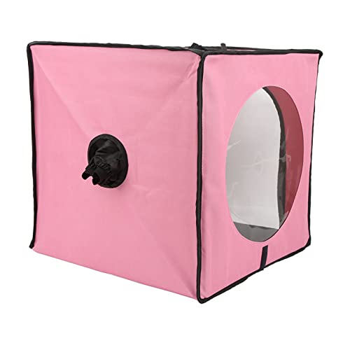 Haustier-Trockenraum, Mesh-Design, Tragbarer Welpen-Trocknerkäfig für Reisen, Camping (PINK) von SUNGOOYUE