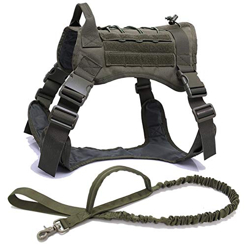 Training Hundegeschirr Arbeits Hund Durable Weste for Kleine Große Hunde (Color : Harness and Leash, Size : M) von SUNKAK