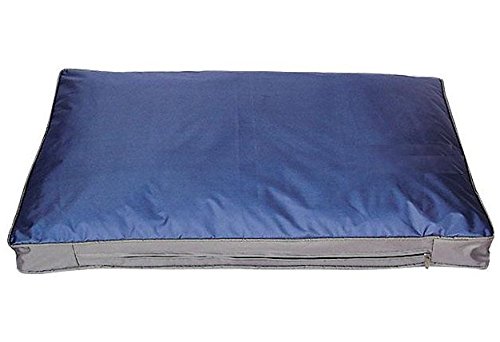 SUNNYDOGS Hunde-Outdoorkissen 105 x 67 cm, blau, Robustes und wasserdichtes Material, Outdoor-Hundebett, Liegekissen, Hundekissen für draußen von SUNNYDOGS