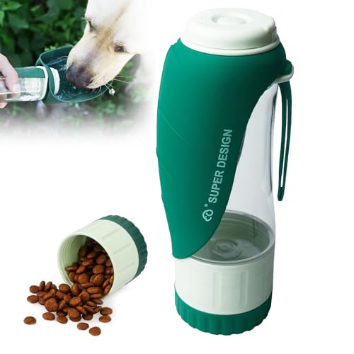 600ml Hundetrinkflasche für Unterwegs, Trinkflasche Hunde, Hunde Trinkflasche, Wasserflasche Hund, Ideal für Wandern, Reisen mit Haustieren, und Campen von SUNOYA