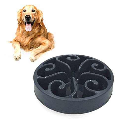 Slow Food Dog Bowl, mittlere und große Slow Feeder Dog Bowl, Maze Interactive Puzzle Bowl, Slow Diet Dog Food Bowl, Verschlucken und Expansionsstopp verhindern von SUOXU