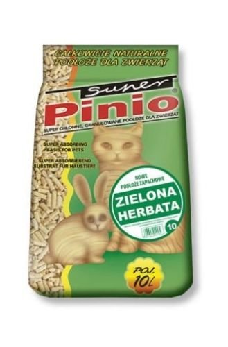 30L SUPER PINIO GRÜNER TEE Katzenstreu abbaubar Holzpellets von SUPER BENEK