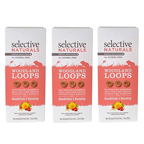 Selective Naturals Woodland Loops Dandelion & Rosehip Guinea Pig 2.8-Oz - 3 Pack von Supreme