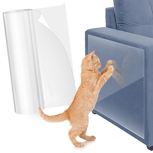 Kratzschutz Sofa Katze, Anti Kratz Folie Für Katzen, Kratzschutz Mit Kratzfolie Katzen Selbstklebend, Antikratzfolie Katze Kratzschutz Tür Katze Sofa Möbel Wand (20 cm X 5 M) von SUPRROW