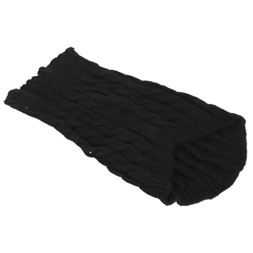 Generic Hundepullover, gedrehter Strick, warm, weich, elastischer Saum, Welpen-Winterpullover den täglichen Spaziergang, Schwarz, Größe S von SUPYINI