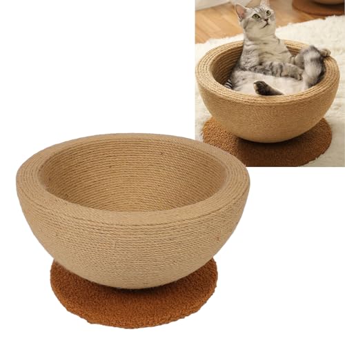 Katzenkratzbrettschale, 2 in 1 Katzenkratzschale, Multifunktionales Sisal-Katzenkratzbrett-Loungebett für Kätzchen (Ausgewogener Stil) von SUPYINI