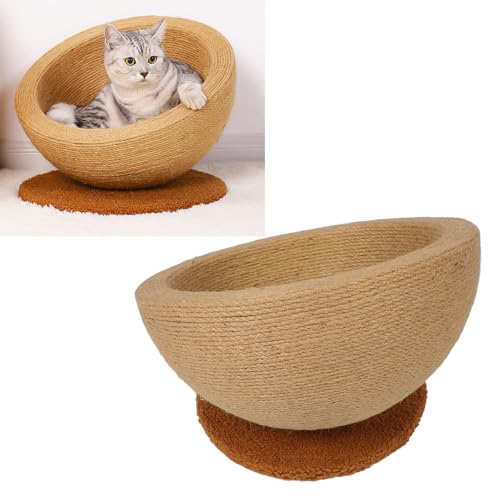 Katzenkratzbrettschale, 2 in 1 Katzenkratzschale, Multifunktionales Sisal-Katzenkratzbrett-Loungebett für Kätzchen (Gekippter Stil) von SUPYINI