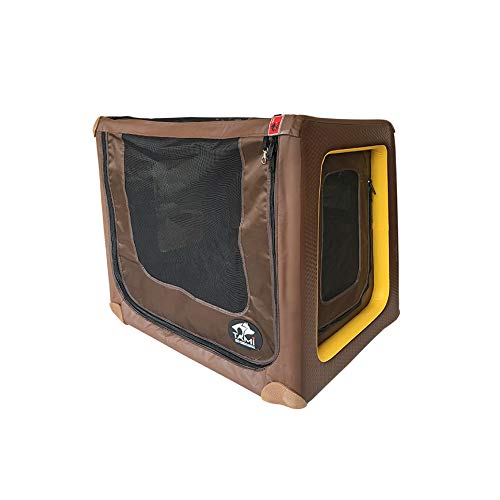 Tami - Hundetransportbox aufblasbar Tragebox Transportbox Hundebox Reisebox Autotransportbox Kofferraumbox Gitterbox Käfig Hund Box Dogbox Inflatable inkl. Dog-Vital Bio-Hundekeks (Backseat S) von SUPwave