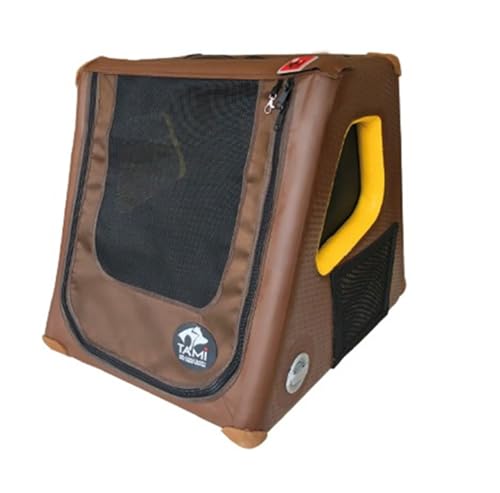 Tami - Hundetransportbox aufblasbar Tragebox Transportbox Hundebox Reisebox Autotransportbox Kofferraumbox Gitterbox Käfig Hund Box Dogbox Inflatable inkl. Dog-Vital Bio-Hundekeks (XS) von SUPwave