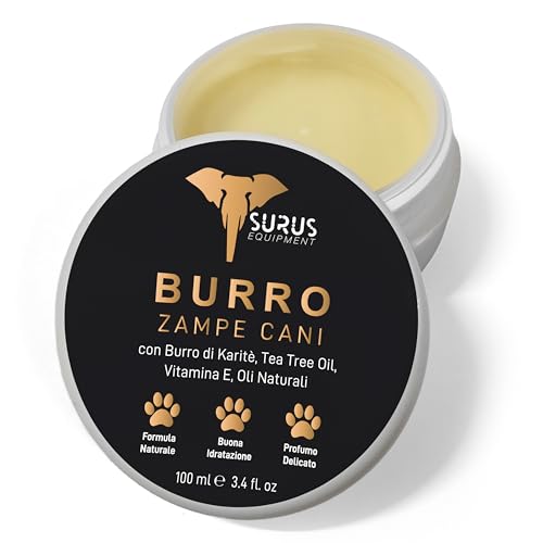 SURUS EQUIPMENT Natürliche Fingerpastrelli-Creme für Hunde – Schutz und Pflege mit Vitamin E, Sheabutter und Bienenwachs – feuchtigkeitsspendend und milbendicht für Hundepfoten, hergestellt in Italien von SURUS EQUIPMENT