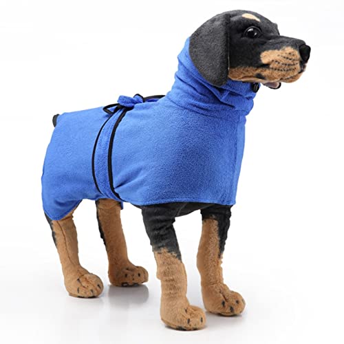 SUSOSU Starkes Saugfähiges Handtuch für Haustiere 1 Packung Hundehandtuch Bademantel Decke Praktischer für Haustiere,Blue 2,M von SUSOSU