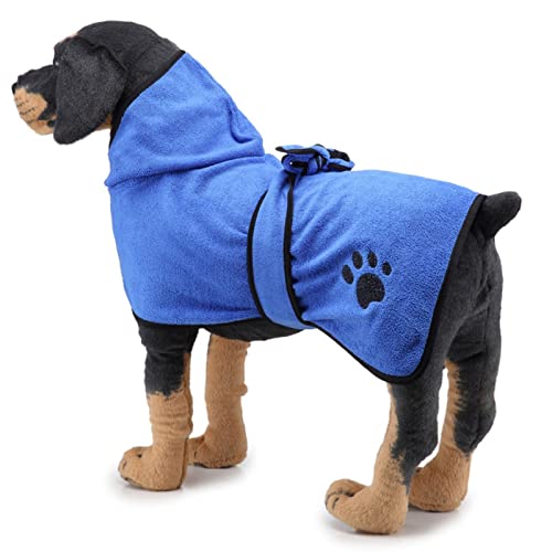 SUSOSU Starkes Saugfähiges Handtuch für Haustiere 1 Packung Hundehandtuch Bademantel Decke Praktischer für Haustiere,Blue 3,XL von SUSOSU