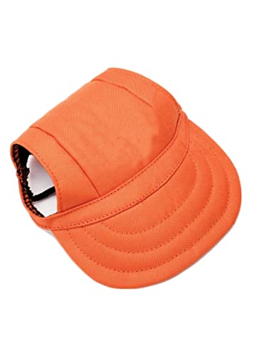 SUYGGCK Baseballkappe für Hunde und Haustiere, Hut, Zubehör, Hund, Baseball, Mütze, Welpen, Kleider, Up Hat, Orange, XL von SUYGGCK