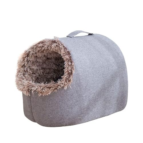 SUYGGCK Haustierzwinger Herbst Und Winter Warm Geschlossenes Haustier Nest Tiefe Schlaf Katzenhaus Zwinger Geeignet Für Kleine Hunde Und Katzen-Light Gray,One Size von SUYGGCK