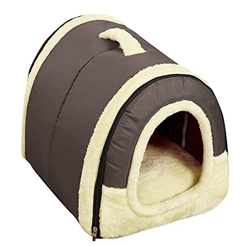 SUYGGCK Haustierzwinger Tragbares Griff Pet Kennel Kleiner Und Mittelgroßer Hundezwinger Katze Kennel Halbvergesselt Warm Hundezwinger Katze Kennel Kennel-A,L von SUYGGCK