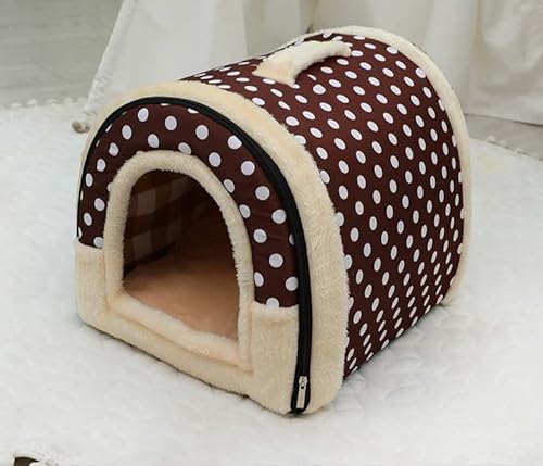 SUYGGCK Haustierzwinger Tragbares Griff Pet Kennel Kleiner Und Mittelgroßer Hundezwinger Katze Kennel Halbvergesselt Warm Hundezwinger Katze Kennel Kennel-B,L von SUYGGCK