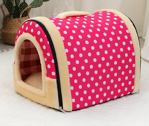 SUYGGCK Haustierzwinger Tragbares Griff Pet Kennel Kleiner Und Mittelgroßer Hundezwinger Katze Kennel Halbvergesselt Warm Hundezwinger Katze Kennel Kennel-C,L von SUYGGCK