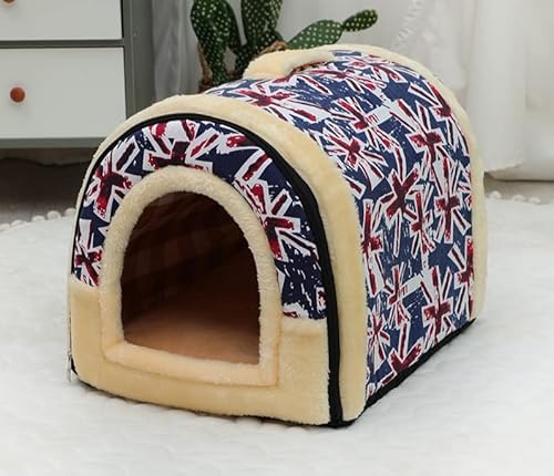 SUYGGCK Haustierzwinger Tragbares Griff Pet Kennel Kleiner Und Mittelgroßer Hundezwinger Katze Kennel Halbvergesselt Warm Hundezwinger Katze Kennel Kennel-E,L von SUYGGCK